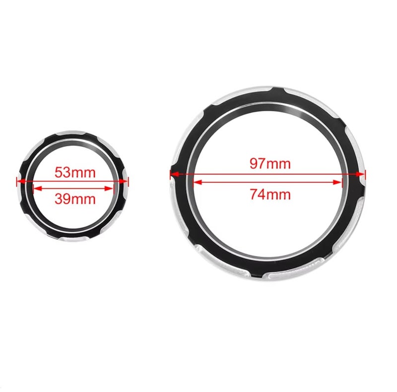 ALLOYFORGE Speedometer Gauge Bezel Kit for Harley Street Glide, Electra Glide, Road Glide, Trike, 1996-2013 (Black) - Image 5